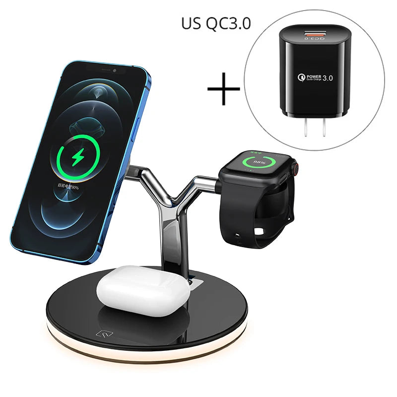 Power Trio Charger - 3 in 1 Magnetic Wireless Charger