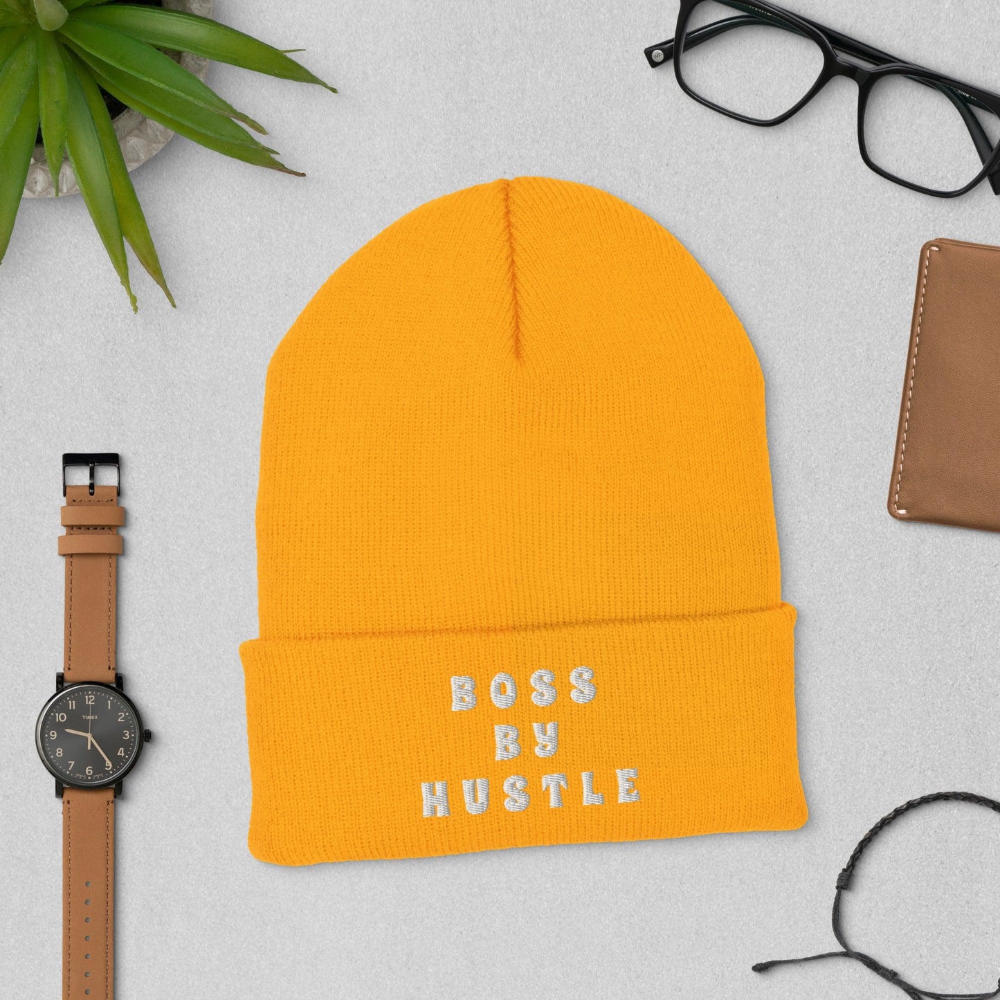 Boss By Hustle Cuffed Beanie - Image #8